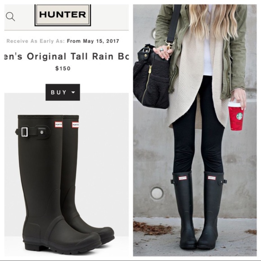 Original women’s Hunter tall black boots